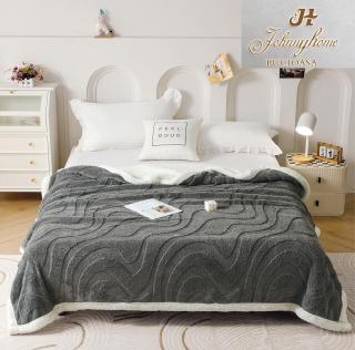 Patura Cocolino Cu Blanita Model Waves - Gri