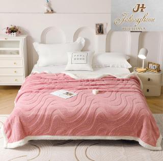 Patura Cocolino Cu Blanita Model Waves - Roz