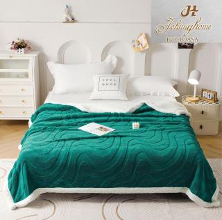 Patura Cocolino Cu Blanita Model Waves - Verde Pin
