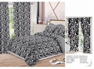 Set Lenjerie Si Draperii  Bumbac Tip Finet - Abstract