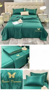 Set Luxury Matase Cu Pilota Subtire - Verde