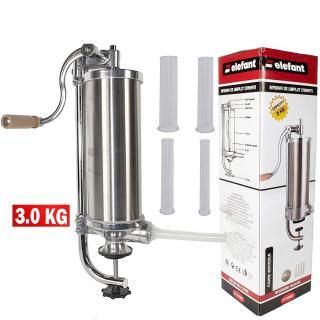Aparat vertical de umplut carnati Elefant KY-2006C , inox alimentar, 4 palnii, 3Kg