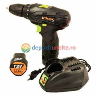 Autofiletanta 2 Acumulatori STROMO SA-12Li, 12V, 10mm, 1300Rpm, Masina gaurit Insurubat