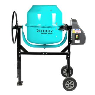 Betoniera, 230V, 1000W, coroana de fonta, capacitate 180L, DeToolz, DZ-C327
