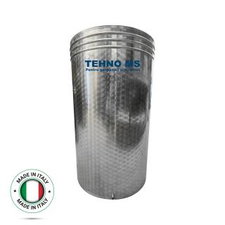 Butoi INOX ITALIA cu capac flotant busonat si canea 300L