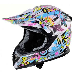 Casca moto integrala Hecht 51915 design modern graffiti marimea m