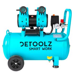 Compresor Detoolz 50L fara ulei, 1680 W, debit 214L min, 8 bar, 2 prize de aer