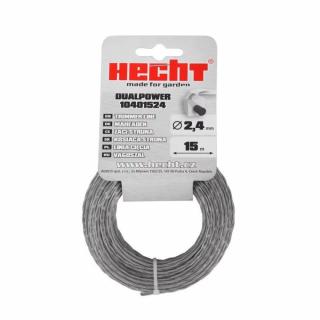 Fir pentru trimmer HECHT 10401524, profil rasucit, diametru 2.4 mm, lungime 15 m, cu insertie metalica