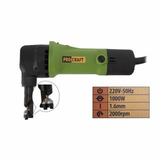 Foarfeca electrica taiat tabla 1000W, 1.6mm, PROCRAFT SM1.6-1000, Model 2019