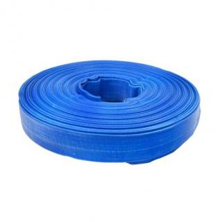 Furtun plat din PVC refulare pompa 1  , 50m, albastru, insertie panza GF-1424