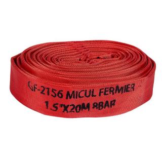 Furtun pompier, diametru 1.5   , 20 m, 8 bari, fara capete, rosu, Micul Fermier GF-2156