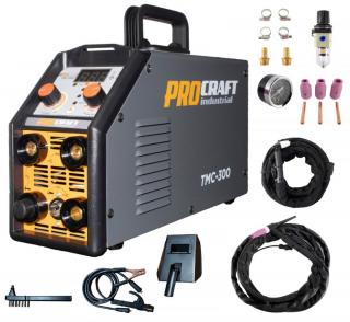 Invertor Plasma Procraft TMC 300, 3 in 1, MMA, TIG + Accesorii, Gama Profesionala