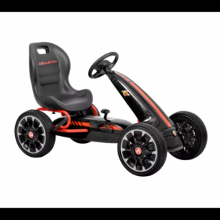 Kart cu pedale HECHT Abarth Black, greutate maxima suportata 25 kg, dimensiuni 113 x 57 x 73 cm, negru