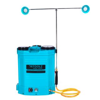 Pompa de stropit cu acumulator DETOOLZ, 7.5 Bar (2 MOTOARE si Acumulator 12V-12AAh) Detoolz 17Litri