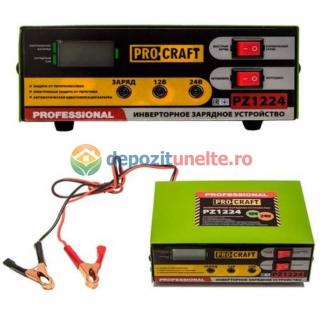 Redresor 12-24V, incarcare 10A, 6-100 Ah, ProCraft PZ-1224, Baterii Auto si Acumulatoare, Model 2019