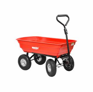 Remorca   carucior pentru Tractorase de tuns iarba Hecht 52145, capactitate incarcare 250 kg, cu maner