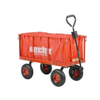 Remorca carucior pentru Tractorasele de gradina Hecht 52184 capacitate incarcare 300 kg cu maner