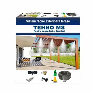 Sistem racire exterioara terase, 10m, 7 duze, 7 clipsuri de prindere pentru montaj