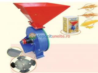 Zdrobitoare electrica pentru boabe Mlinok, 1750 W, 3000 RPM, 250Kg h