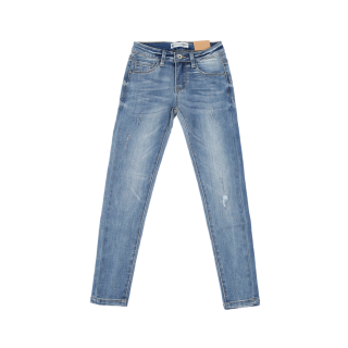 Blugi fete Mini Mignon, Bleu skinny DN030, 6-16 ani