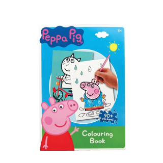 Carte de colorat cu stickere Peppa Pig