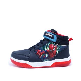 Ghete baieti Spiderman cu luminite LED, 012095, navy rosu, marimi 28-33