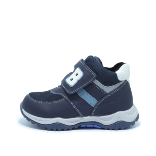 Ghete din piele pentru copii, Happy Bee 185554, navy, marimi 22-27