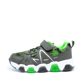 Pantofi sport cu luminite D.T. New York 966530, verde army, marimi 28-35 EU