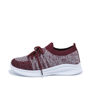 Pantofi sport textili femei, D.T. New York, burgundy, 36-41