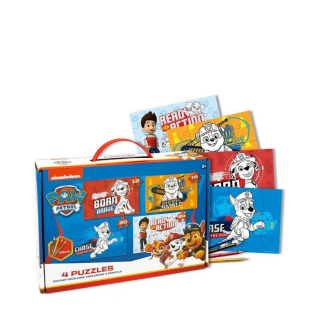 Set 4 puzzle-uri de colorat, Paw Patrol