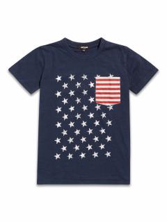 Tricou navy US 8-14 ani baieti