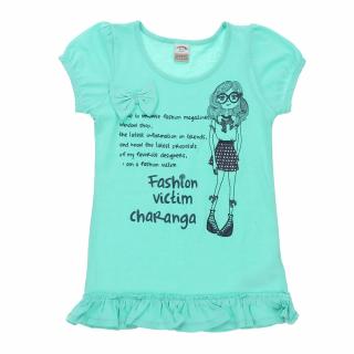 Tricou Top fete Charanga, vernil, 8-9 ani