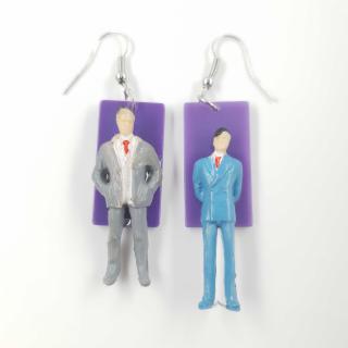 Purple Humanoid Earrings