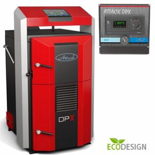 Cazan lemne cu gazeificare ATTACK DPX 25 PROFI 25 kW tablou de comanda digital