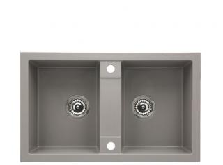 Chiuveta CASA BLANCA DUO cu 2 cuve 78x48 GRI