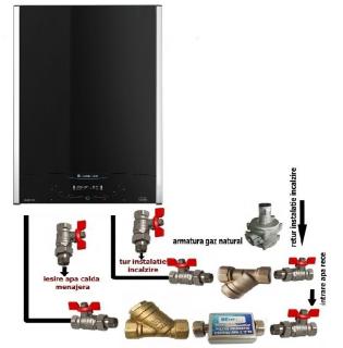 Pachet Centrala Termica pe gaz ARISON ALTEAS ONE NET 24+KIT+ROBINETI