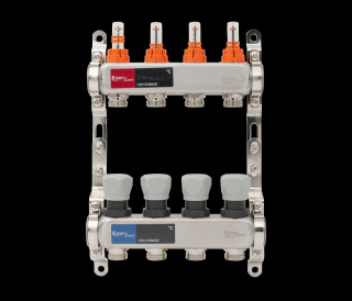 Set distribuitor INOX cu debitmetre 1  - 4 cai