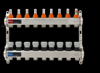 Set distribuitor INOX cu debitmetre 1  - 9 cai