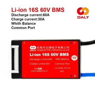 BMS Litiu Ion 16S 60A (60V)