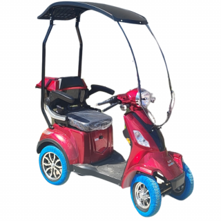 Scuter electric 4 roti cu cabina, Rosu, 25km h, 1000W, Model CL30