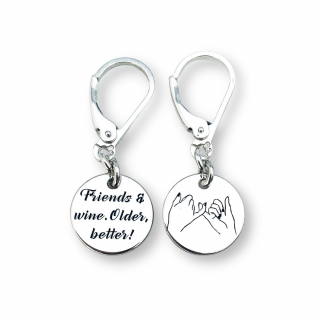 Cercei argint personalizati pentru o prietena draga