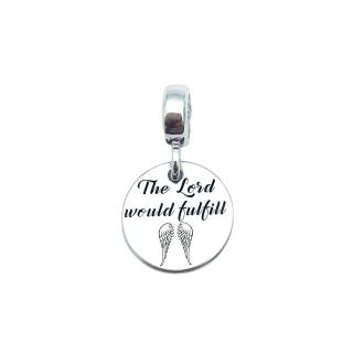 Charm argint personalizat banut - The Lord Would Fulfill...