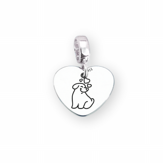 Charm argint personalizat inimioara - Lovely Pet