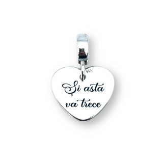 Charm argint personalizat Mesaj