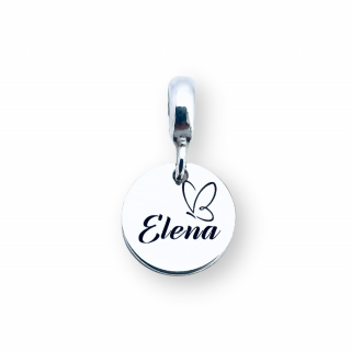 Charm personalizat argint banut fluturas - Elena