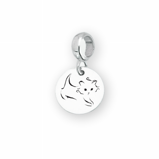 Charm personalizat argint banut - Little Kitty