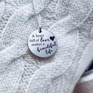 Colier argint personalizat - A Heart full of Love