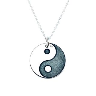 Colier argint personalizat Yin  Yang