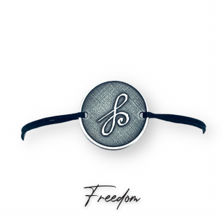 Freedom - Bratara personalizata barbati, banut argint