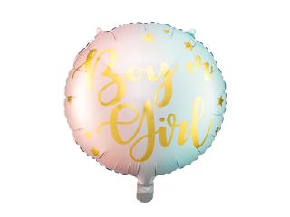 Balon Folie Gender Reveal Boy or Girl - 35 cm